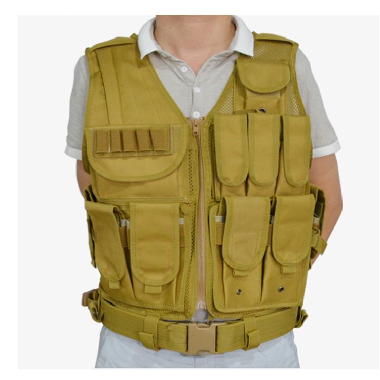 Outdoor Multi-functional Breathable Police Army Desert Molle Military Tactical Vest