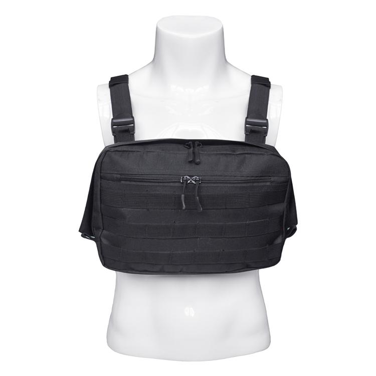 Tactical Pouch Molle Bag Chest Rig Bag Vest with Suspenders and Front Pocket