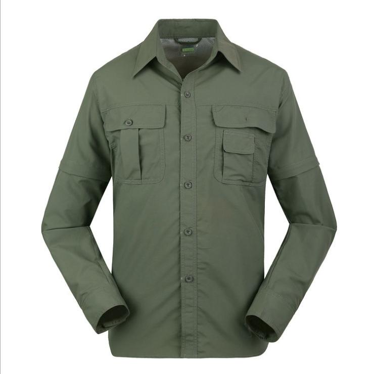 Detachable quick dry luxury official cotton  long sleeve shirts for men