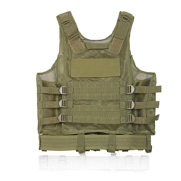 Multi Function Green Military Army Security Mesh Tactical Vest With Pouch Bag