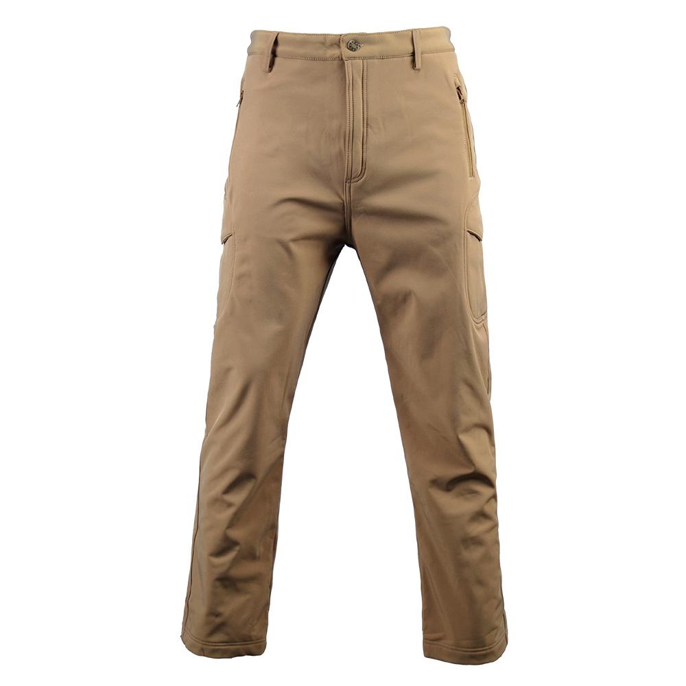 Khaki Outdoor Tactical Casual Men's Winter Fleece Pants