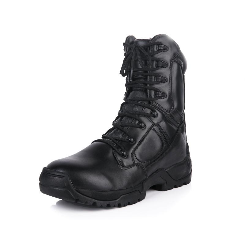 Black Genuine Leather Shoes Army Boots Online Army Boots Deserttactical Bootsflat Grip Sole Ankle Army Boots For Women And Men