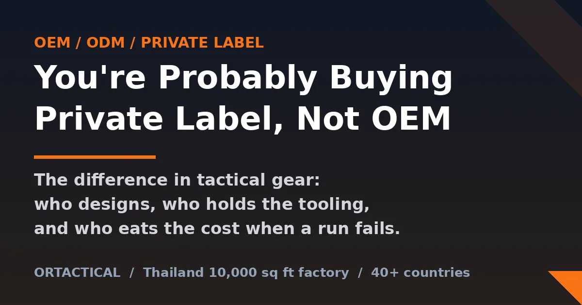 You're Probably Buying Private Label, Not OEM — Here's the Difference in Tactical Gear