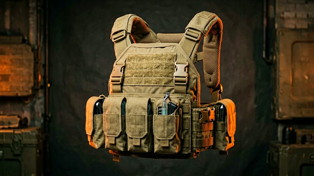 Plate carrier and chest rig comparison in ranger green