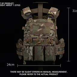 VE-75-V5-piece quick-disassembly tactical vest with a multi-functional MOLLE back zipper system 10