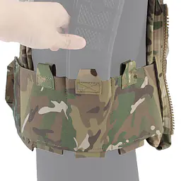 VE-73-LV-119 Tactical Vest - Side Quick-Release Pocket - Extension Zipper - Kevlar Fabric Chest Insert 7