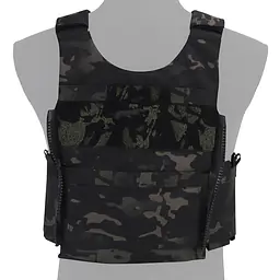 VE-73-LV-119 Tactical Vest - Side Quick-Release Pocket - Extension Zipper - Kevlar Fabric Chest Insert 8