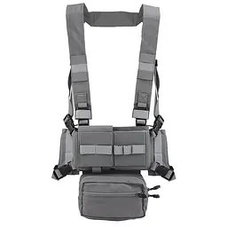 VE-70 - Multi-functional Tactical Vest Set with Modular Large Storage Pockets and Camouflage MK3 Tactical Chest Harness 6