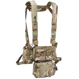 VE-70 - Multi-functional Tactical Vest Set with Modular Large Storage Pockets and Camouflage MK3 Tactical Chest Harness 7