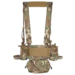 VE-70 - Multi-functional Tactical Vest Set with Modular Large Storage Pockets and Camouflage MK3 Tactical Chest Harness 8