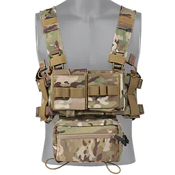 VE-70 - Multi-functional Tactical Vest Set with Modular Large Storage Pockets and Camouflage MK3 Tactical Chest Harness 11
