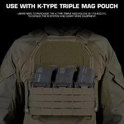 VE-118-ACC-03-K Type Triple Mag Pouch 2nd Layer MOLLE Plate 7